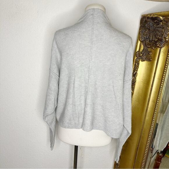 Free People Wool Blend Mock Funnel Neck Drop Sleeve Sweater in Gray Size XS - Picture 4 of 7